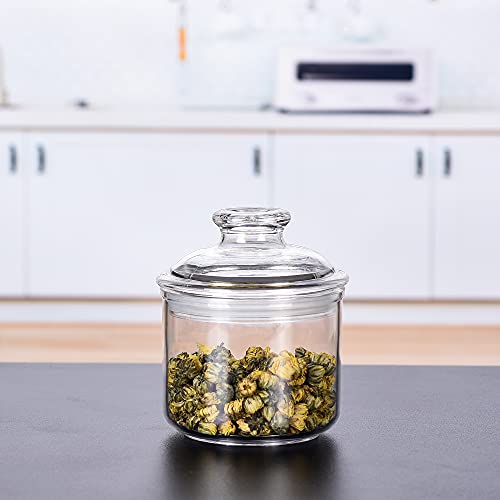 13.5oz Small Acrylic Storage Jar, Airtight Lid with Silicone Sealing Ring, Ideal Canister Container for Sugar, Tea, Spices, Herbs, Shells, Bath Salt, Christmas Decorative Apothecary Jars - size: Standard 400 ml