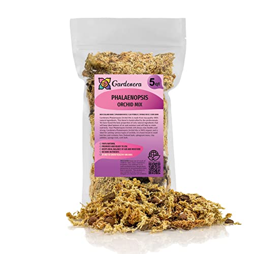 Gardenera Premium PHALAENOPSIS Imperial Orchid Potting Mix - Hand Mixed in Small Batches | Great for Phalaenopsis of All Kinds - 5 Quart Bag - color: PHALAENOPSIS ORCHID MIX, size: 5 Quart