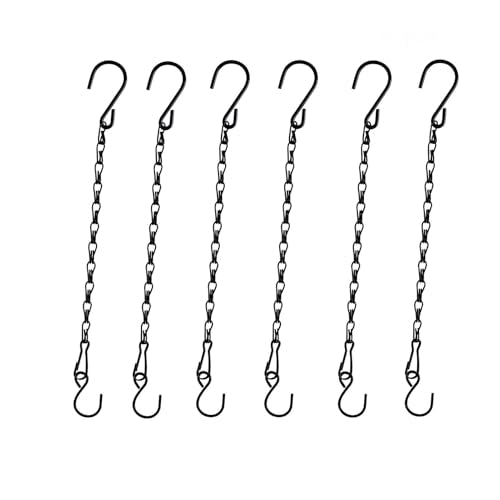 Chain for Hanging Plants,11 Inch Black Hanging Chain(Black, 11 Inch-6PCS) - color: Black, size: 11 Inch-6PCS