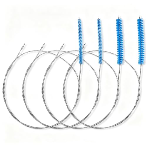 Ymapinc 4Pcs Extra Long Pipe Cleaner Brush, 1/2 Inch & 1/4 Inch | 40 Inch Long Straw Tube Cleaner, Laboratory Catheter Bottle Cleaning Tool - style: blue-1/2-inch and 1/4-inch
