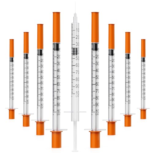 1ml/cc Syringe with Needle, 30 Gauge 1/2 Inch Individually Wrapped, 25Pcs - size: 1ml-30G 1/2"