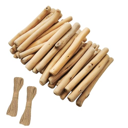 ZJCHBL 40PCS Driftwood for Crafts, 4.7 Inch Long 7mm-15mm in Diameter Driftwood Sticks for DIY Crafts Photo Props School Projects, Beach Wood Crafts Decor - size: straight