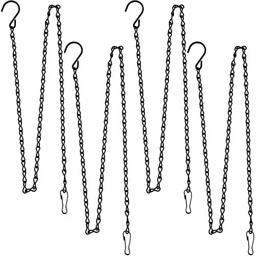 YINGFENG 4 Pack 35 Inches Hanging Chains Black, Garden Plant Hangers, for Bird Feeders, Billboards, Chalkboards, Planters, Lanterns, Wind Chimes and Decorative Ornaments - color: Black, size: 35 in