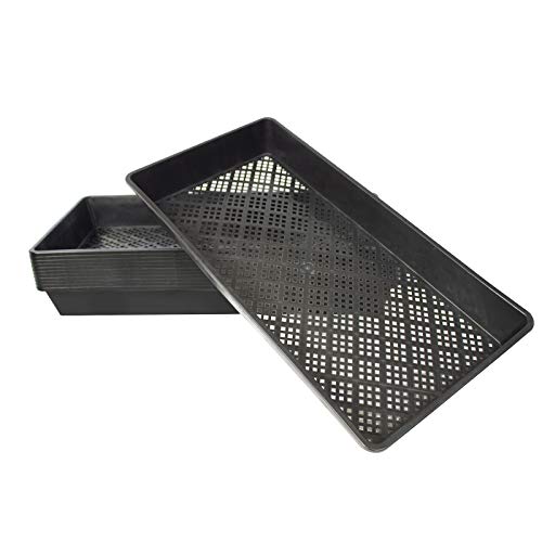 BeGrit 1020 Mesh Bottom Trays Soil Blocking Trays Seedling Starter 1020 Mesh Trays for Microgreen Plant Seed Tray 10'' x 20'' 12-Pack - color: 12 Pack 1020 Mesh Tray