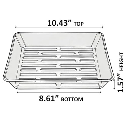 6 Pack 10 Inch Square Plant Saucer Heavy Duty, Plastic Drip Tray for Garden Pots & Planters, Clear - color: Clear, size: 10" - 6 Pack