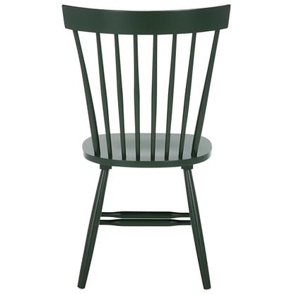 SAFAVIEH Furniture - Parker Spindle Dining Chair Set of 2 - Garden Green - Solid Wood - Classic Windsor Design - Ideal for Dining Room, Kitchen, 17.3" Seat Height (AMH8500M-SET2) - color: Garden Green