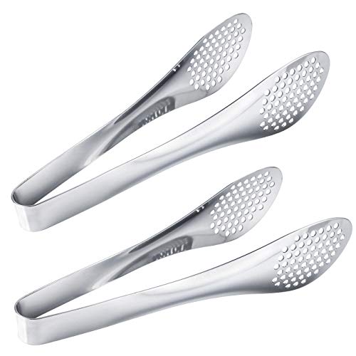 MSY BIGSUNNY 9 inch Buffet Tongs, Set of 2 Stainless Steel Food Serving Tongs - color: silver - 9" Serving Tongs