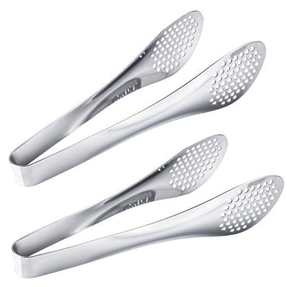 MSY BIGSUNNY 9 inch Buffet Tongs, Set of 2 Stainless Steel Food Serving Tongs - color: silver - 9" Serving Tongs
