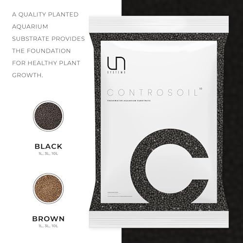 Ultum Nature Systems Controsoil - Freshwater Aqua Soil Substrate for Fish, Shrimp, Live Plant Propagation and Aquascaping - 6.8pH Low Ammonia, Volcanic Ash - Black, Fine (1 Liter) - color: Black - Fine, size: 1 Liter (0.9 kg)