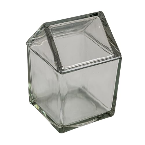 Creative Co-Op 45-Ounce Glass House Shaped Jar with Lid, Clear - size: 45-Ounce