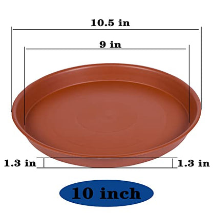 2 Pack of 10 inch Plant Saucer, Bird Bath Bowl 10 inch, Plant Tray for Pots, Plant Saucers for Indoors, Plant Trays for Planter 8"/9"/10" (10 inch, Terracotta) - size: 10" (2 pack)