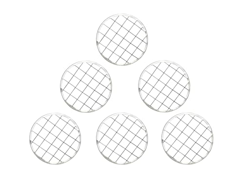 6PCS Metal Flower Mason Jar Lid InsertsSquare Grid Design for Wide-Mouth Mason Jars - Valentine’s Day Floral Holders, Home & Office Decorative Planters with Rustic Charm