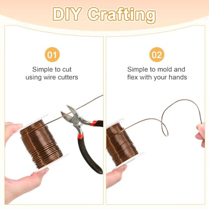 M METERXITY 1-Pack Bonsai Training Wire, 1mm x 49ft/15m Anodized Aluminum Bonsai Tree Wire for Fine Trunk/Gardening Branch/DIY Crafting [Copper] - color: Copper, size: 1mm x 49ft/15m
