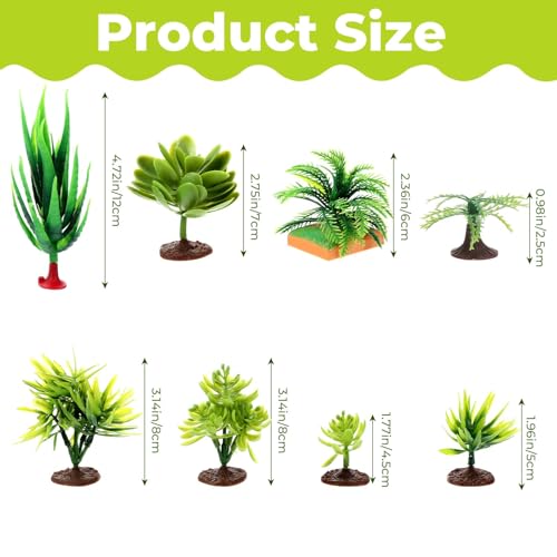 16 PCS Artificial Miniature Trees Realistic Mini Succulent Plants