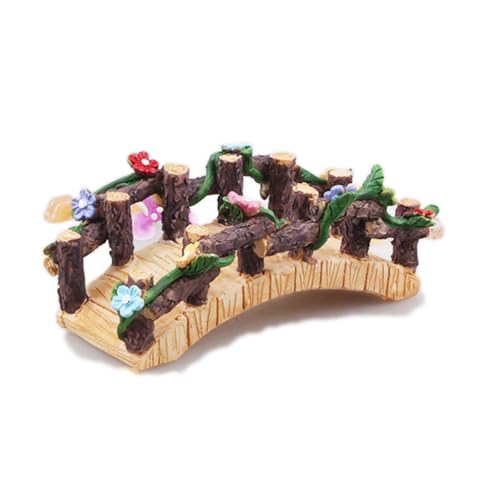 Kai Dream Fairy Garden Bridge,Miniature Resin Bridge Figurine,3.6 * 2 * 1.5 inches, Micro Landscape Tiny Decorative - style: Bridge