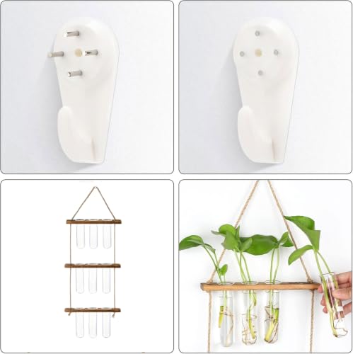 Plant Propagation Hanging Station, 3 Tier Wall Hanging Terrarium with Wooden Stand, Flower Vase Test Tube Glass Planter Stations for Hydroponic Cuttings, Home, Garden, and Office Decor