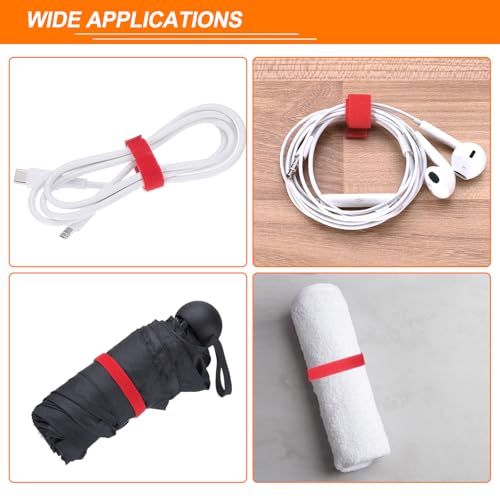 HARFINGTON 2pcs Garden Plant Tape 33ft 25/64" Reusable Garden Plant Ties Strap Nylon Plant Twist Tie for Plant Gardening Home Office, Red - color: Red, size: 33ft x 25/64"