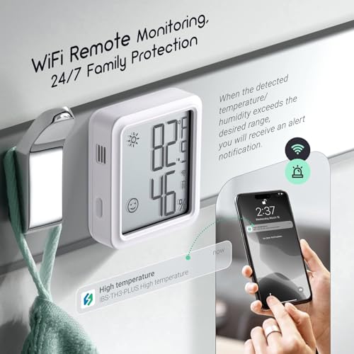 INKBIRD WiFi Hygrometer IBS-TH3-PLUS Temp Humidity Sensor with Display