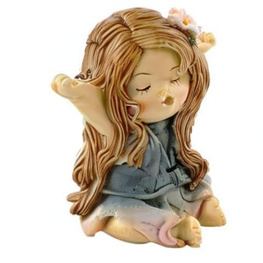 Top Collection Miniature Fairy Garden and Terrarium Statue, Little Fairy Yawning - color: Little Fairy Yawning