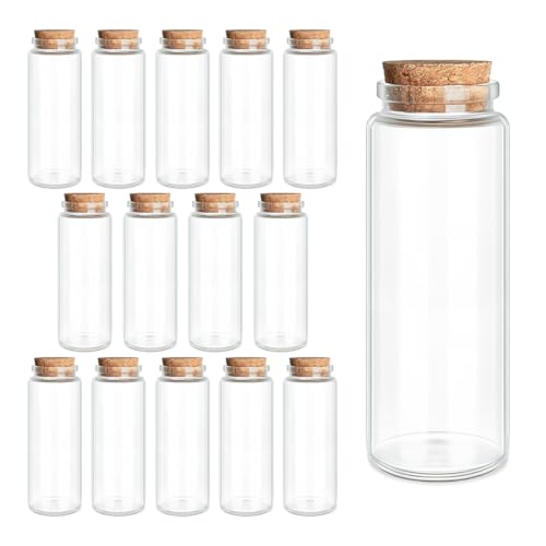 JIUYUE 21-Pack 5.07 oz (150ml) Small Glass Bottles with Cork Stoppers - color: 21pcs