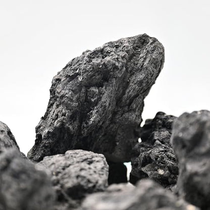 Natural Rocks Black Lava for Aquariums Fire Pits Bonsai 20lb Natural Volcanic Stones Heat-Resistant (3-8inches) 7-9pcs - size: 20lb(3-8in)
