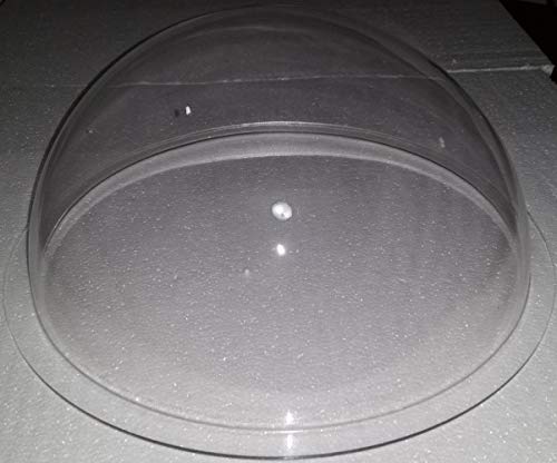 Acrylic Dome/Plastic Hemisphere - Clear - 12" Diameter, 3/4" Flange with No Pre-Drilled Holes - size: 12"