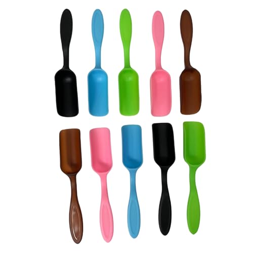 10 mini Plastic Gardening Shovel Sets, Succulent and Other Small Potted Plant Planting Excavation and Transplantation Tools, Also Suitable for Spoons Such As Coffee Beans and Tea Leaves (Multi-Color)