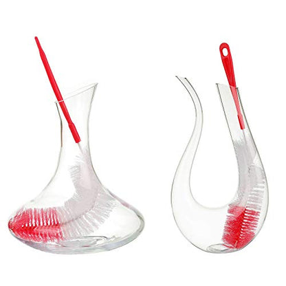 ALINK 16 inch Extra Long Red Bottle Cleaning Brush Cleaner for Washing Narrow Neck Beer/Wine/Thermos/Sport Well, Brewing Bottles, Hummingbird Feeder - color: Red