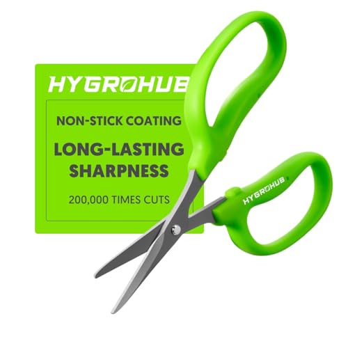 Garden Scissors, 6-in Sharp Pruning Shears for Precise Cutting, Non-Stick | Coating Steel Gardening Snips, Small Bonsai Trimmer for Plants, Herbs, Flowers, Garden Trimming Tools, Easy to Clean - style: Straight Blade