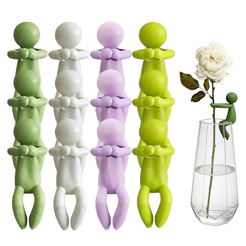 Plant Propagation Buddy - Indoor Plant Support for Supporting Stems, Shoots & Cuttings - Ideal for Plant Propagation Stations & Indoor Gardens - Plant Cutting Holder Interesting Gifts（Four Colors） - color: Light green, yellowish green, purple, white, 12pc