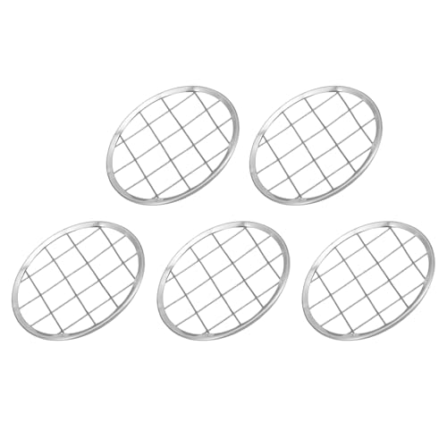 uxcell 5 Pcs Mason Jar Flower Insert Lid, 70mm Flower Grid Frog for Arrangement Vase, Mason Jar Flower Organizer Lids Insert for Mason Canning Jars Silver Tone - size: 70mm