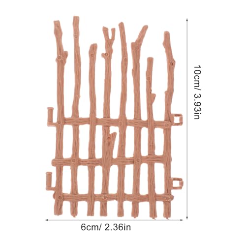 UPKOCH Miniature Farm Fence Toy Set 3.93 X 2.36 in Mini Fence for Dollhouse Fairy Garden Micro Landscape Farm Model Table Decoration DIY Miniature Decoration