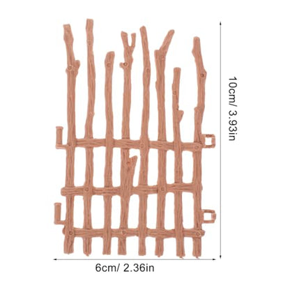 UPKOCH Miniature Farm Fence Toy Set 3.93 X 2.36 in Mini Fence for Dollhouse Fairy Garden Micro Landscape Farm Model Table Decoration DIY Miniature Decoration