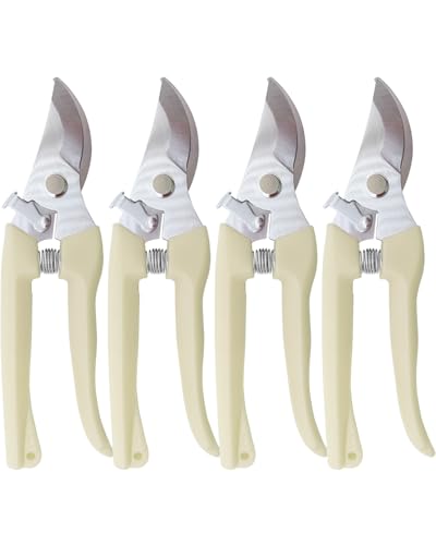 Flower Scissor, Floral Shear for Cutting Fresh Flowers (Yellow, 4 Pack) - color: Yellow, size: 4 Pack