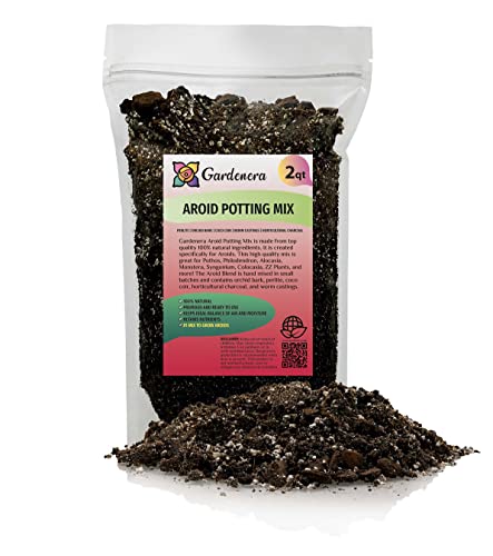 Premium Aroid Potting Mix - Soil Free Blend for Aroids - Growing Medium for House Plants by Gardenera - (2 Quart Bag) - color: Aroid Potting Mix, size: 2 Quart Bag