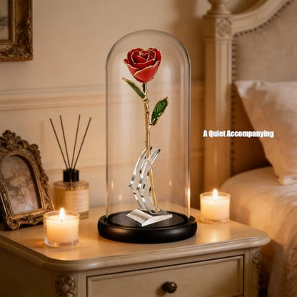 13" Glass Cloche Dome with Black Wood Base, Display Cover for Rose Antique Collectibles Terrarium Cupcakes, Decorative Showcase Bell Jar. Black