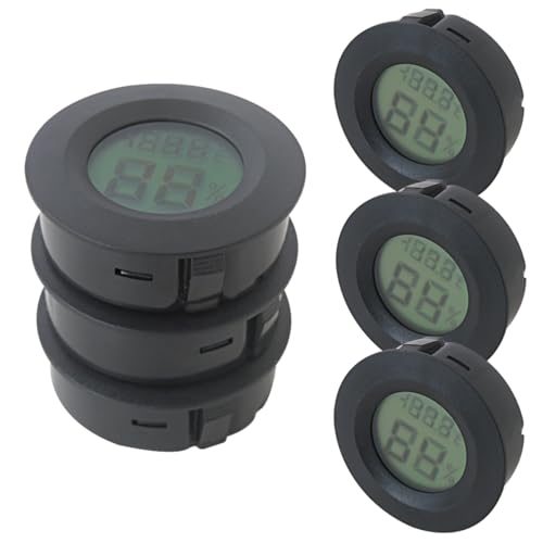 JURENGUDF 6Pcs Digital Hygrometer Thermometer Set, Mini Humidity Temperature Monitor for Reptile Terrariums and for Greenhouses