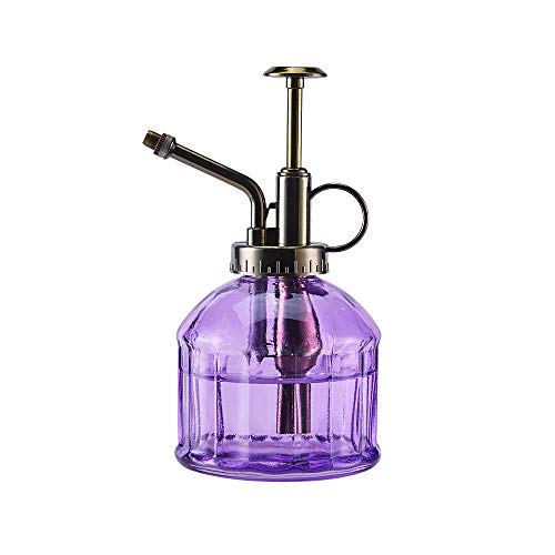 Glass Plant Mister Spray Bottle for Inside Vintage Leak Proof Purple 6.7oz - color: Purple