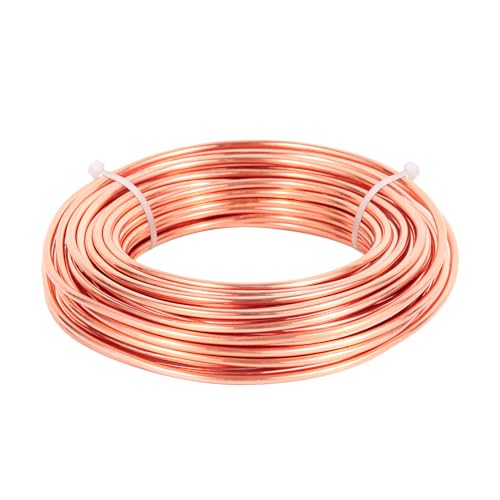 8 Gauge/ 3.2 mm 19.5 Feet 1 Pound 99.9% Dead Soft Copper Wire for Electroculture Gardening, Jewelry Making, Beading, Science Projects - size: 8 Gauge/ 3.2 mm, style: 1 Pound