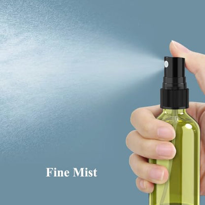 Wedama Spray Bottle, 4 oz Fine Mist Glass Spray Bottles, Little Refillable Liquid Containers for Watering Flowers Cleaning (16 Pack Olive Green) - color: Olive Green, size: 4 Ounce (Pack of 16)