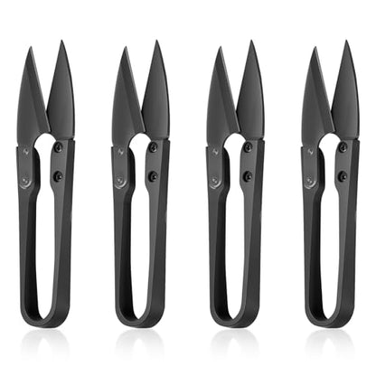 4PCS Mini Bonsai Pruning Scissors, Stainless Steel Gardening Clipper | Small Pruner Shears Bud Leaves Trimmer Bud and Bonsai Trimming Pruners Trimmers for Sewing Gardening(Black) - style: Black