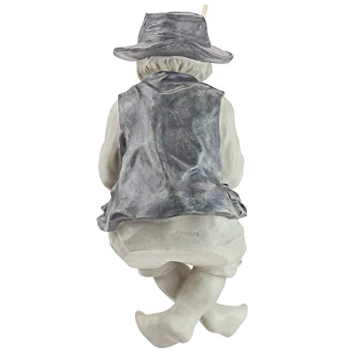 Design Toscano NG32122 Frederic the Little Fisherman of Avignon Lightweight Polyresin Statue, 15 Inch, Two Tone Stone - color: Frederic the Little Fisherman