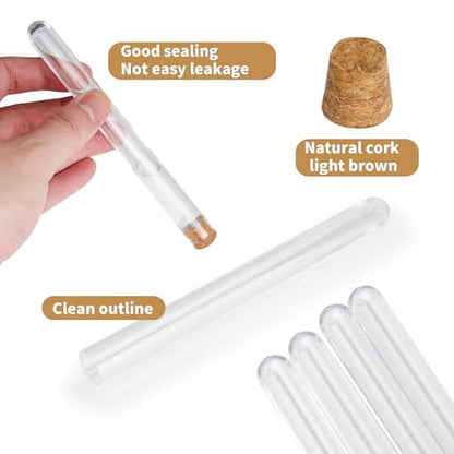 50 pcs 20ml Test Tubes with Cork Stoppers, 150MM x 15MM - size: 20 ML