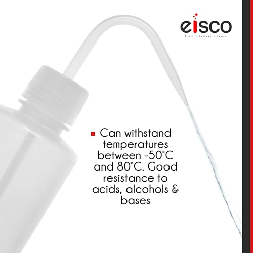 EISCO Wash Bottle, 250ml - Low Density Polyethylene - Translucent, Unbreakable - Screw Cap with Sturdy Delivery Tube, Leak-Proof Dispensing of Liquids Labs