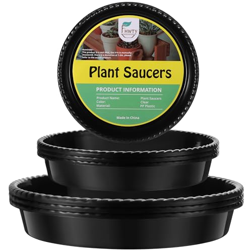 9 Pack of 5''& 7''& 9'' Plant Saucer Drip Trays, Plant Tray for Pots | Plastic Plant Saucer, Made of Thicker & Stronger Plastic with Large Capacity Design Black（5 Inch x3+7 Inch x 3+9 Inch x 3） - color: Black, size: 5" 7" 9" Mix