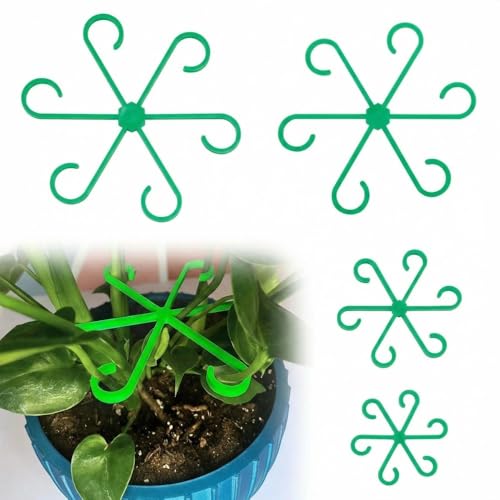 4PCS Climbing Plant Support Clip Durable Clear Plastic Adjustable Vine Organizer for Indoor Pots, Balcony, Flower Stems, Green - color: Green