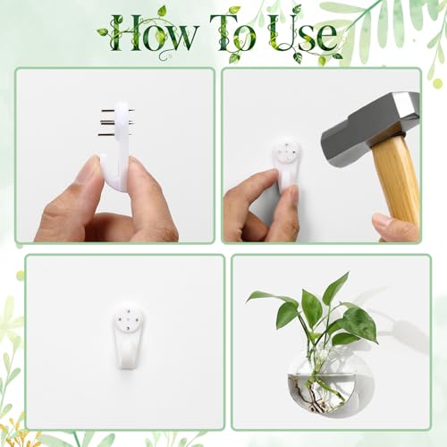 Wall Propagation Planters, 4 Pack Oblate Hanging Plant Holder Vase - size: 5.1"L x 2.4"W x 5"H