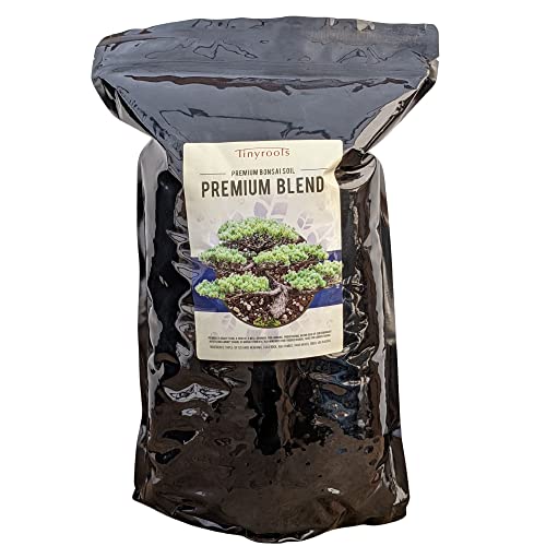Premium Bonsai Soil - Tinyroots 2.5 Gallon Bag of Soil Blend for Finished Bonsai, Ideal for Water Retention and Root Development, Made from Genuine Akadama, Red Lava Rock and Pumice - size: 2.5 Gallon