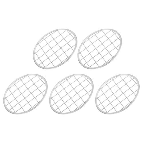 uxcell 5 Pcs Mason Jar Flower Insert Lid, 86mm Flower Grid Frog, Silver Tone - size: 84mm