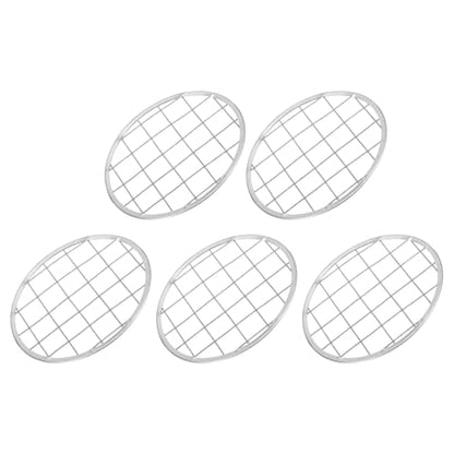 uxcell 5 Pcs Mason Jar Flower Insert Lid, 86mm Flower Grid Frog, Silver Tone - size: 84mm